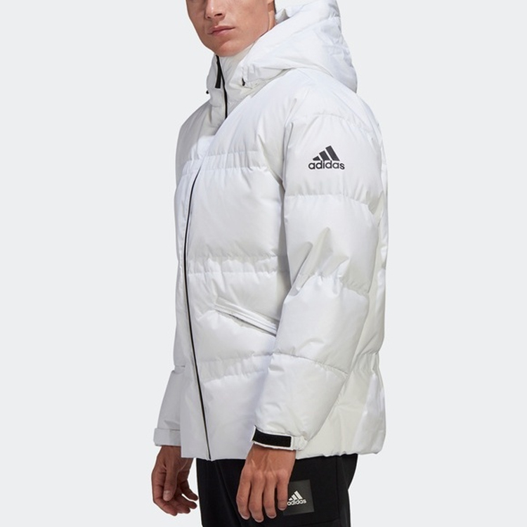 Adidas White Cold.rdy Hooded Down Jacket for Outdoor Sports GF0061 圖 6