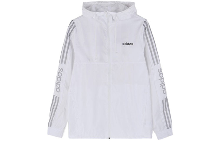 adidas White Comfortable Sports Hoodie Jacket EI4677