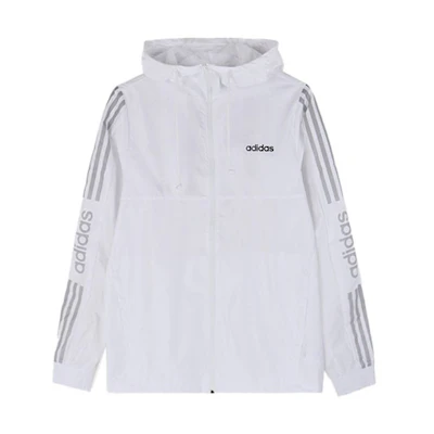 adidas White Comfortable Sports Hoodie Jacket EI4677