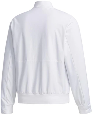 adidas Jaket Baseball Fleece Putih Kerah FM9416 Lookbook adidas Jaket Baseball Fleece Putih Kerah FM9416