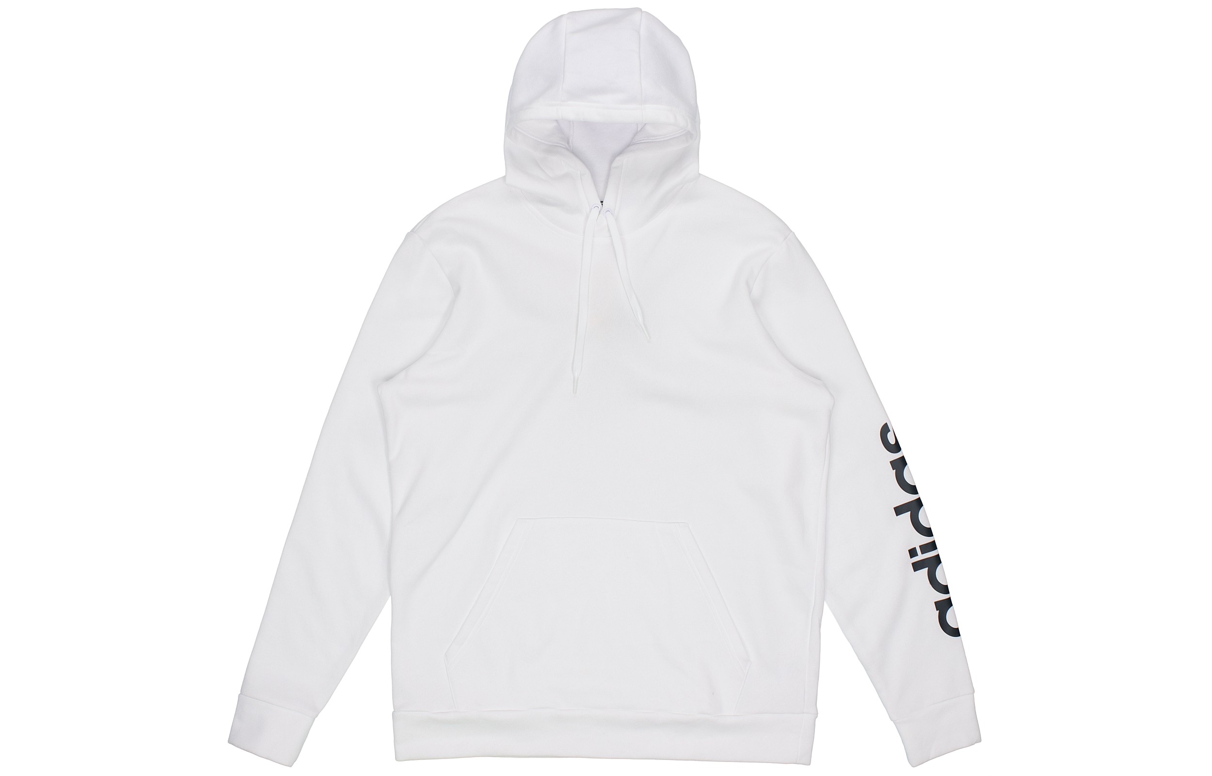 adidas White Fleece Pullover Hoodie Casual Style. FL4833