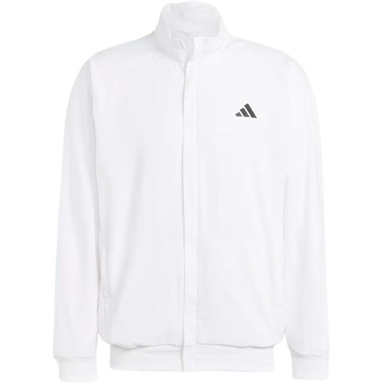 adidas White Full-Zip Comfort Tennis Jacket with Small Logo IT2265