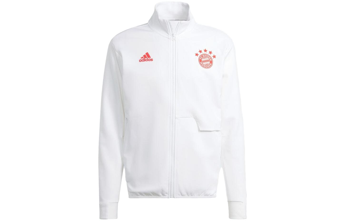 adidas White Full-Zip Logo Print Long-Sleeve Jacket HY3276-JAPAN