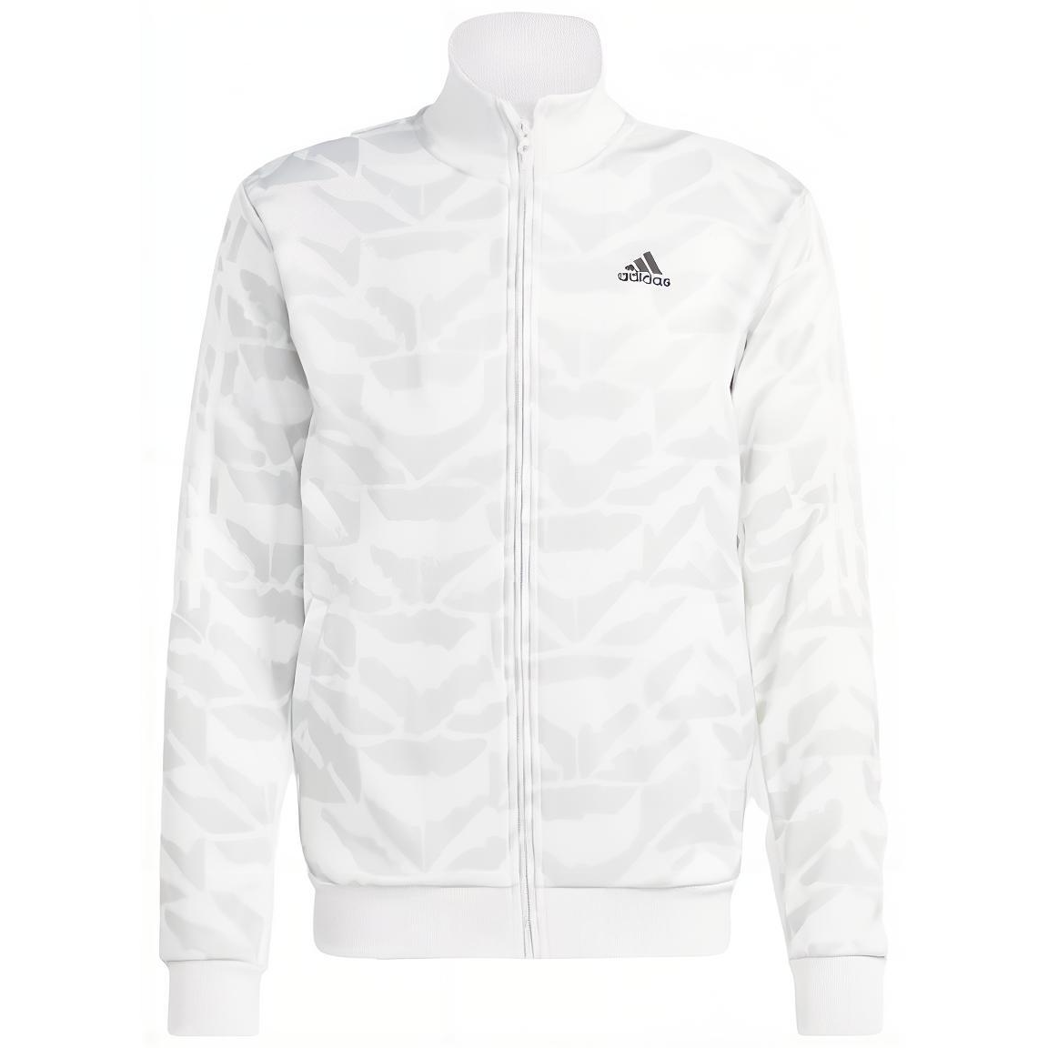 adidas White Full-Zip Printed Track Jacket IB8388