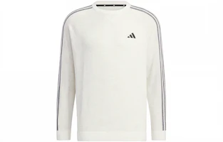 adidas White Golf Pullover Sweater with 3-Stripes Colorblock Design HY0963 adidas White Golf Pullover Sweater with 3-Stripes Colorblock Design HY0963