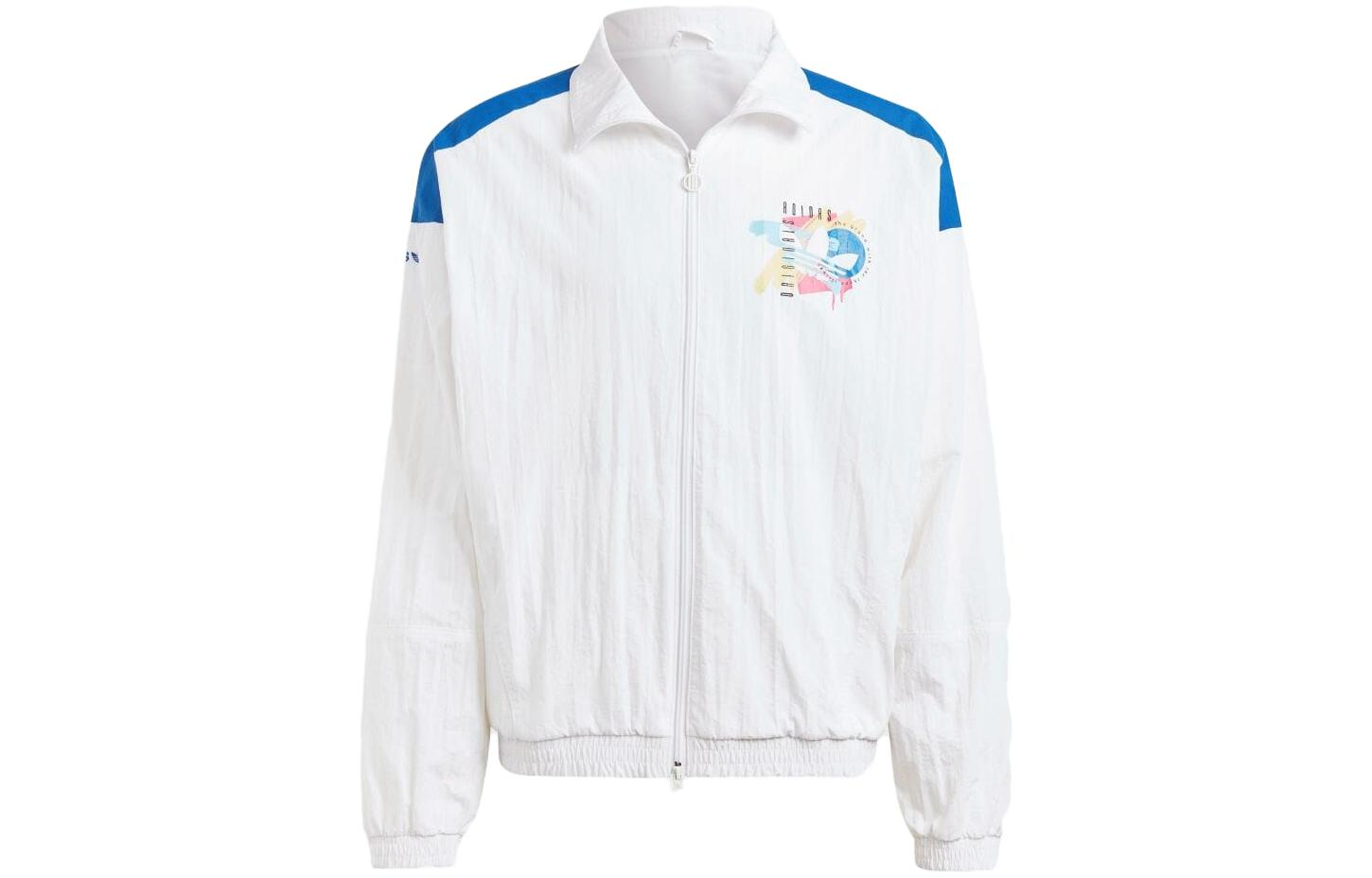 adidas White Graphic Print Track Jacket Japan Edition IN2382-JAPAN