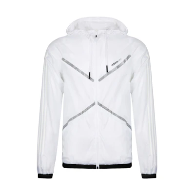 adidas White Hooded Breathable Jacket DM4335