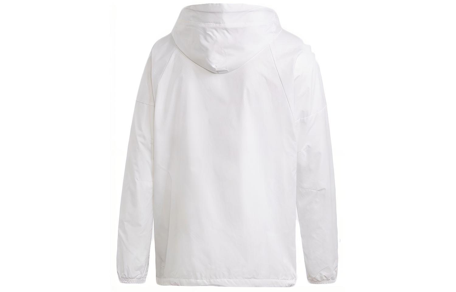 Lookbook adidas 白色連帽防風外套 休閒運動服 - 秋季版 DZ0054