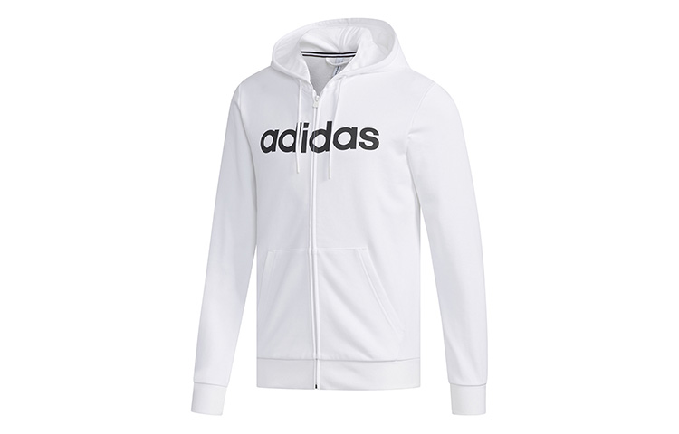 adidas White Hoodie Sports Jacket EJ7056