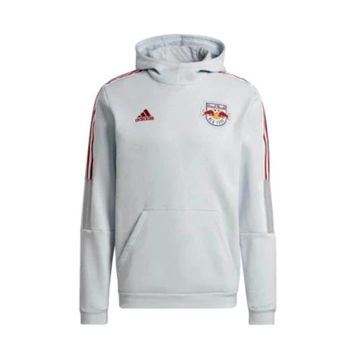 adidas White Hoodie with Logo Patch Long Sleeve Casual Wear GK9826