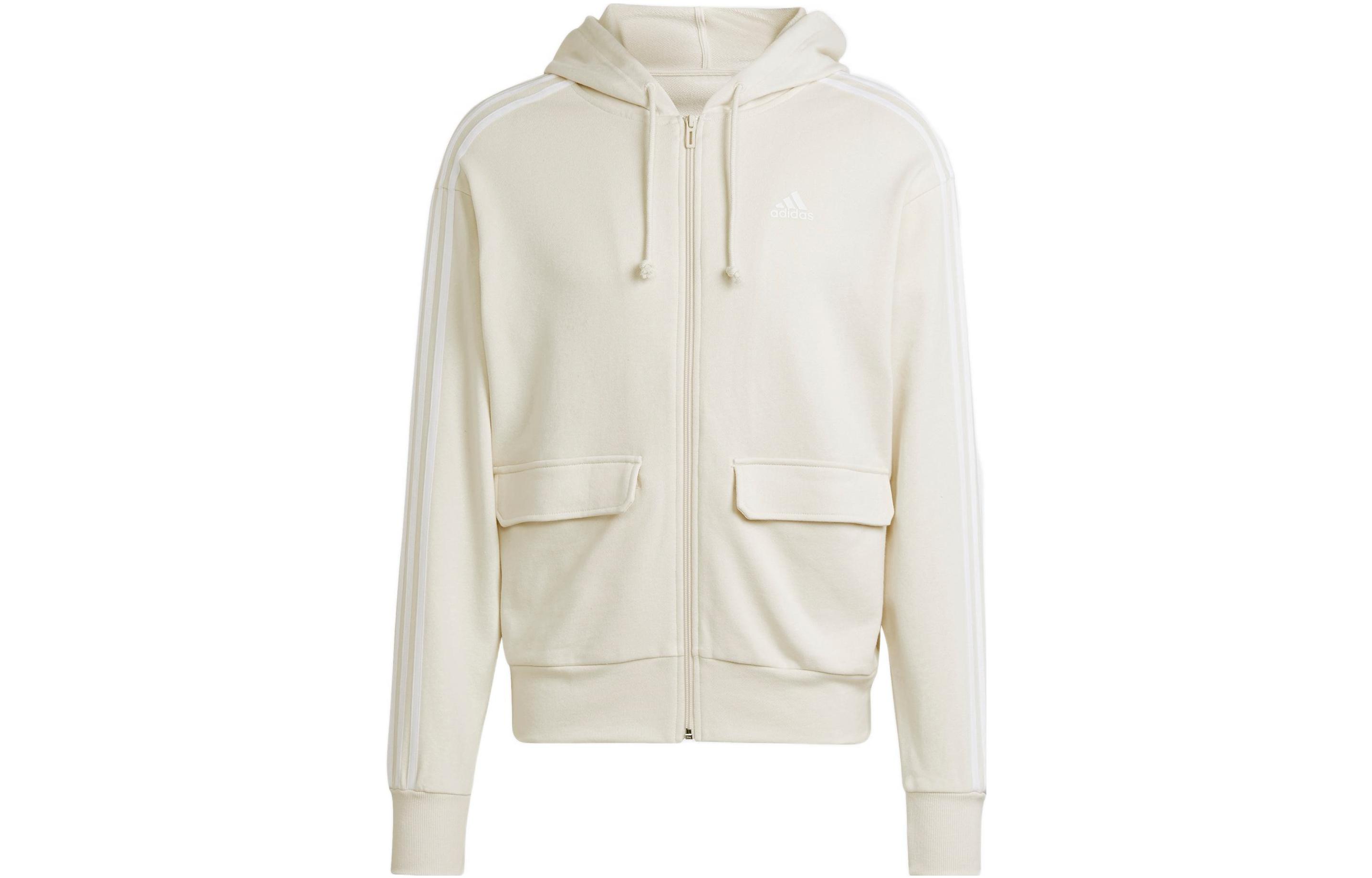 adidas White Letter Floral Cartoon Print Hoodie Zip Jacket HR4314