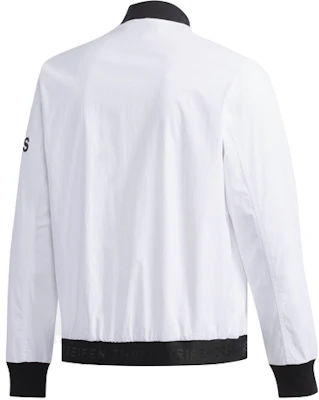 adidas Jaket Bomber Putih Logo dengan Kerah Baseball DW4617 Lookbook adidas Jaket Bomber Putih Logo dengan Kerah Baseball DW4617