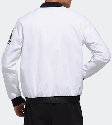 adidas Jaket Bomber Putih Logo dengan Kerah Baseball DW4617 Details for adidas Jaket Bomber Putih Logo dengan Kerah Baseball DW4617