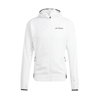 adidas White Logo Print Hooded Long Sleeve Jacket HN2903-JAPAN