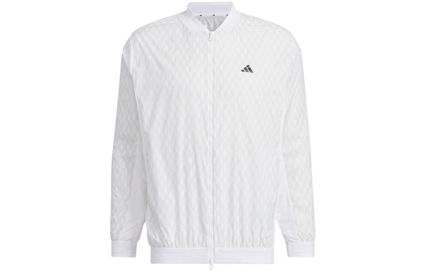 adidas White Logo Zip-Up Long Sleeve Jacket IN6666