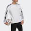 Shop adidas Pullover Putih Lengan Panjang dengan Cetakan Logo Berjalur GT6641