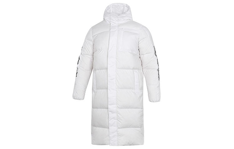 adidas White Outdoor Hooded Down Jacket Winter Casual Sportswear HC2634