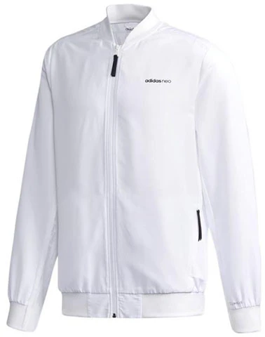 adidas-white-solid-color-casual-zip-up-bomber-jacket-dn-7379