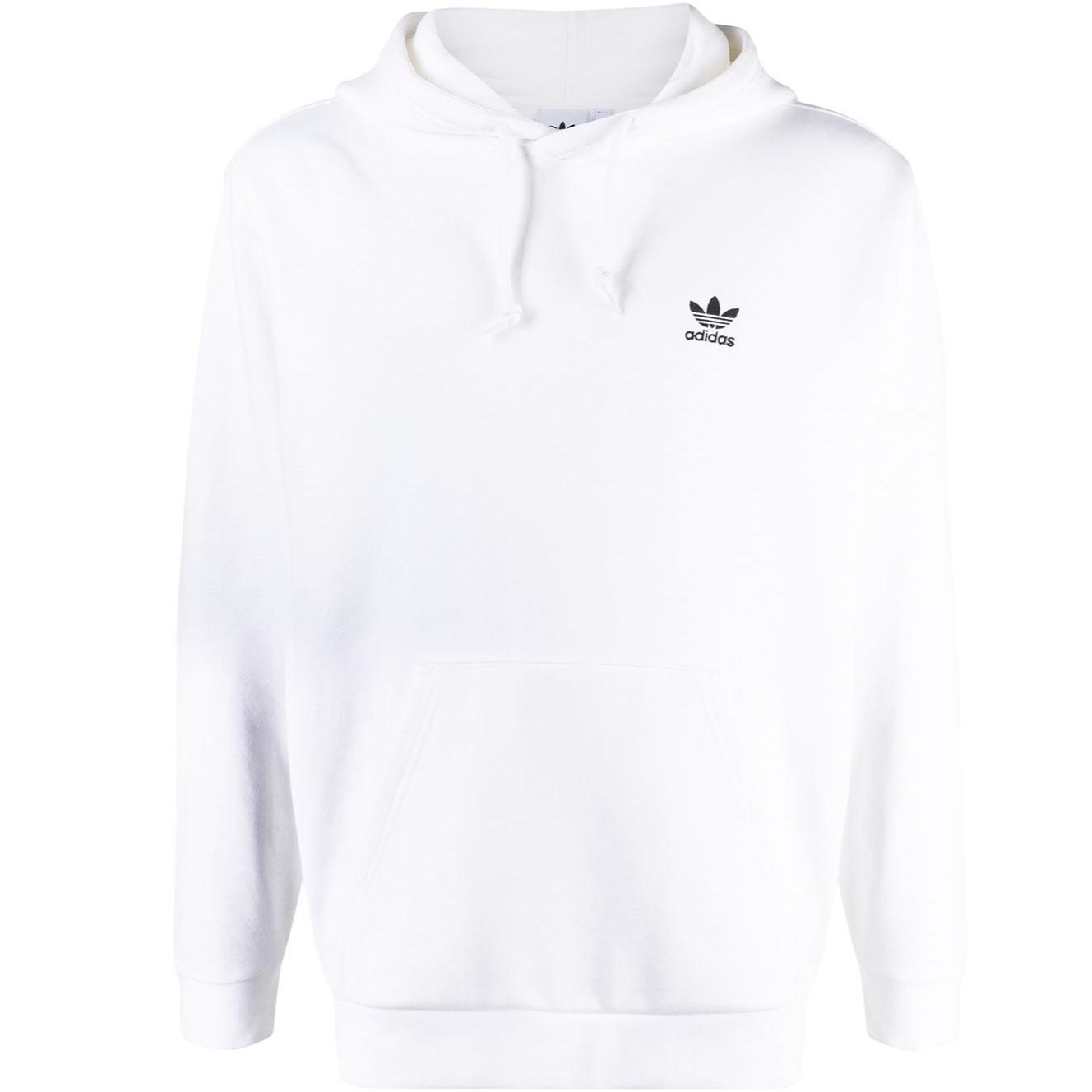 adidas White Solid Logo Print Long-Sleeve Sweatshirt GP0931