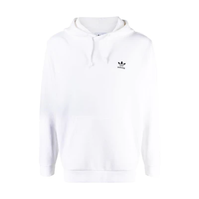 adidas White Solid Logo Print Long-Sleeve Sweatshirt GP0931