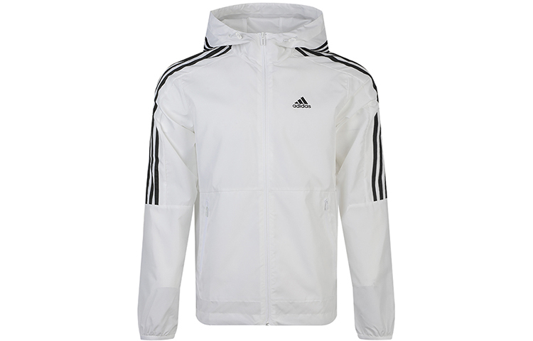 adidas White Sports Hoodie Jacket FT2833