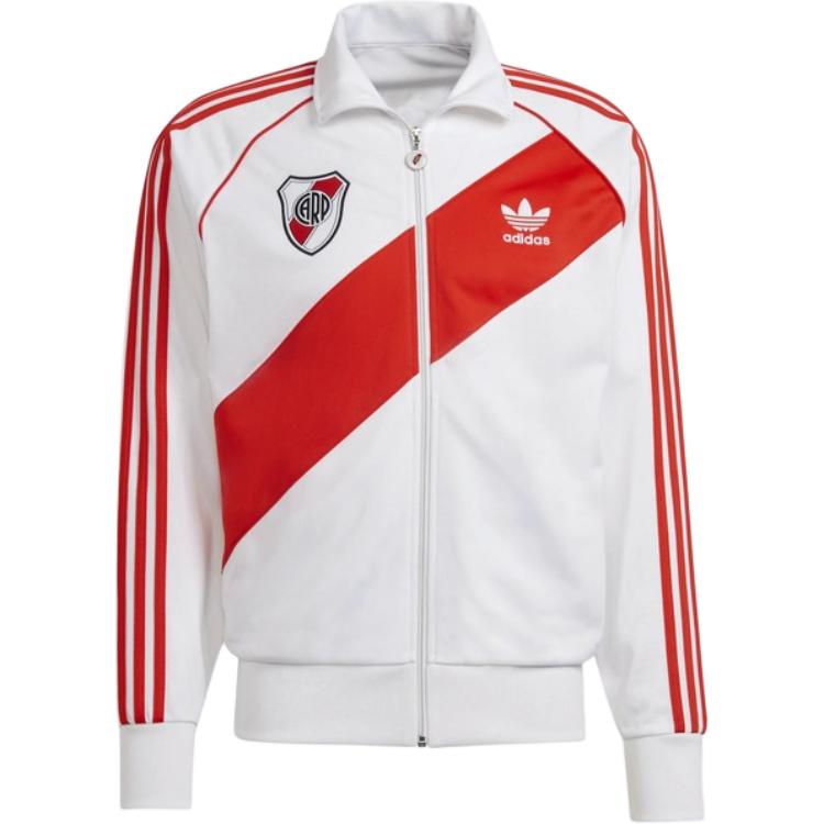 adidas White Stand Collar Long-Sleeve Track Jacket HC0297