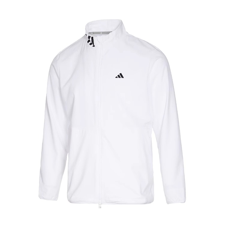 adidas White Waterproof Windproof Logo Jacket Unisex Casual Sportswear IA2712
