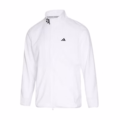 adidas White Waterproof Windproof Logo Jacket Unisex Casual Sportswear IA2712