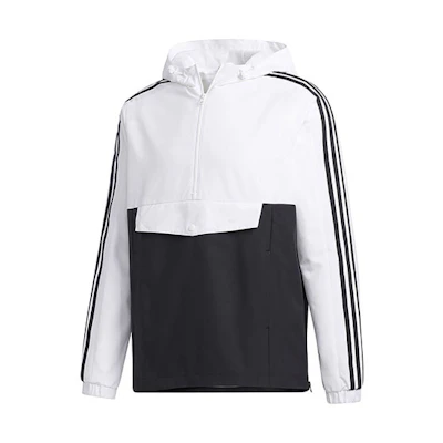 adidas White Windbreaker Hooded Jacket Casual Sportswear GJ8951