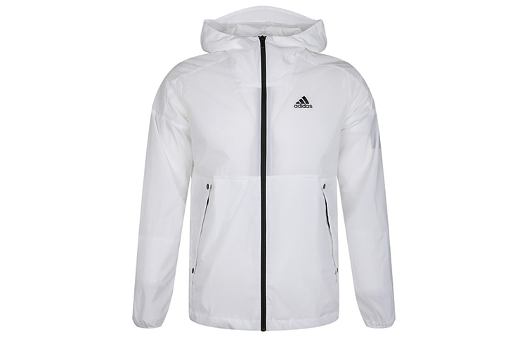 adidas White Woven Regular Fit Jacket EH3768