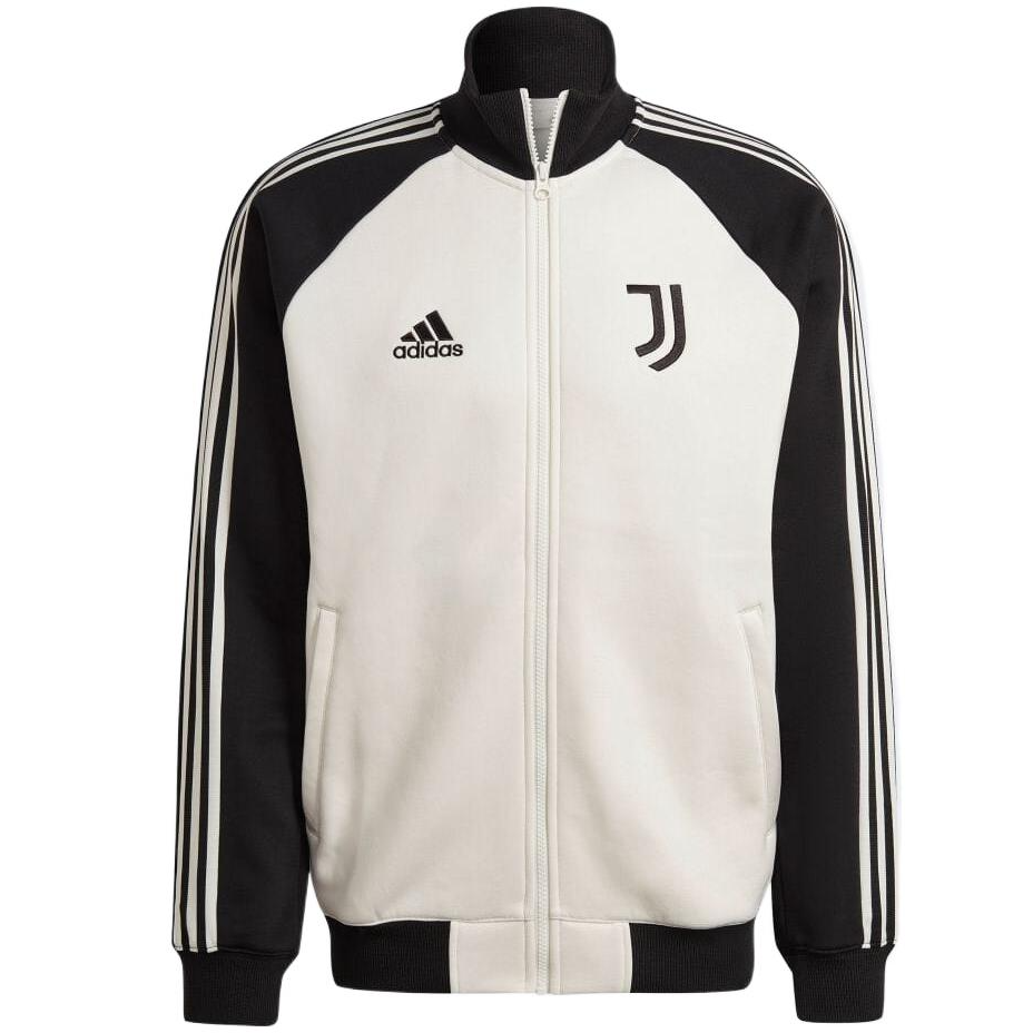 adidas White Zip-Up Jacket with Logo Stripe and Print Design H67146