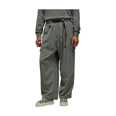 adidas Wide Cargo Pants Unisex Gray Stone Green Loose Fit Sportswear. IP7931