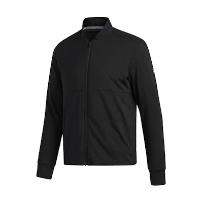 adidas Wind P Heat Golf Bomber Jacket Black Casual Sports Outerwear FS6974
