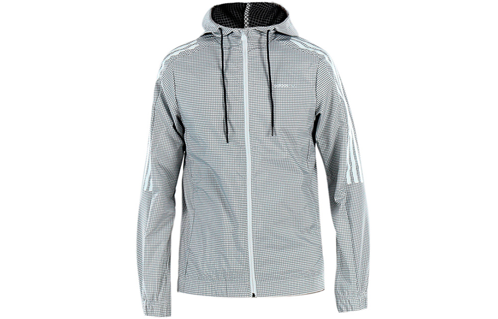 adidas Windbreaker Hoodie Jacket Casual Sports - Gray DM2154