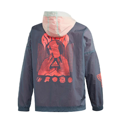 adidas Windbreaker Sporty Hooded Jacket Trace Blue GP9748