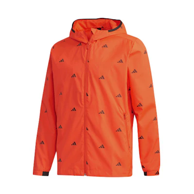 adidas Windbreaker Training Jacket Red Fluorescent Casual Style FM9421