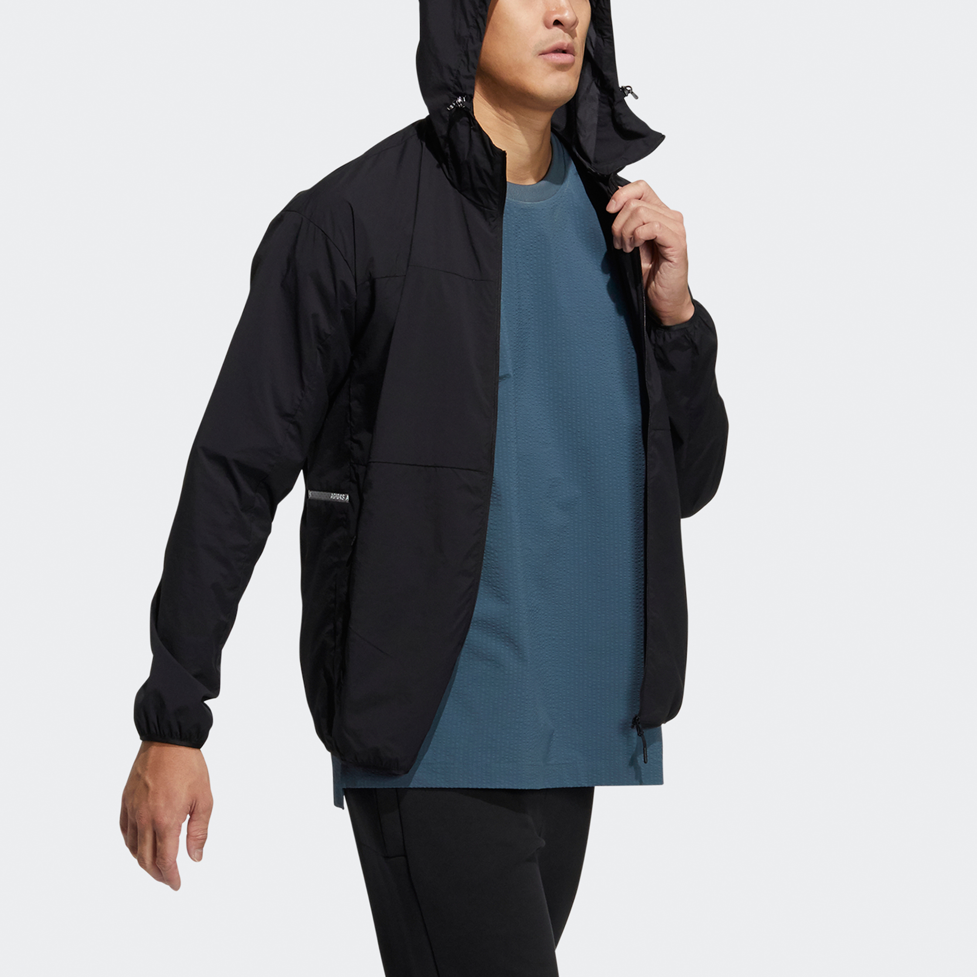 Purchase adidas 防風連帽織布外套 - 黑色 GP0976