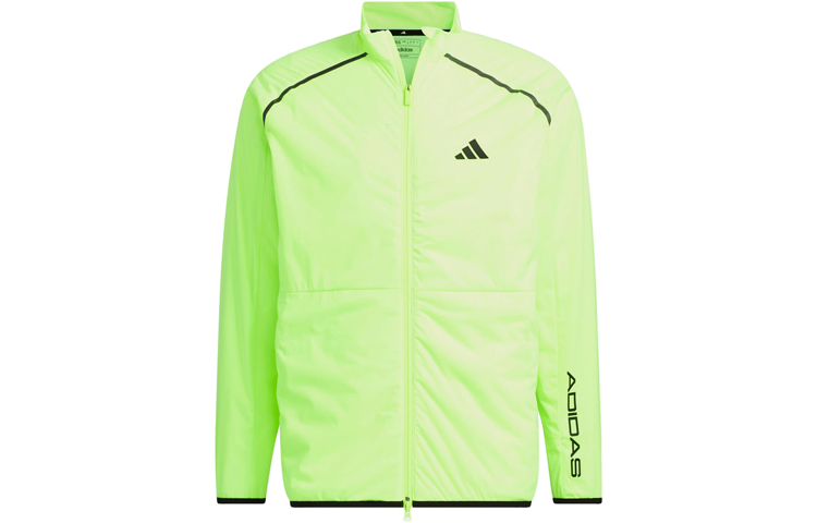 adidas WindRdy Logo Zip-Up Long Sleeve Jacket in Bright Lemon Yellow HY0950