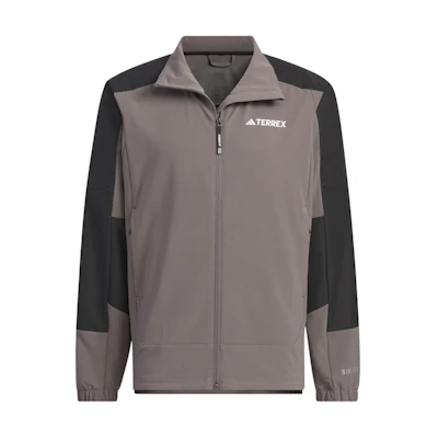 adidas WindRdy Softshell Non-Hooded Retro Jacket Carbon Gray Outdoor Wear IP0734