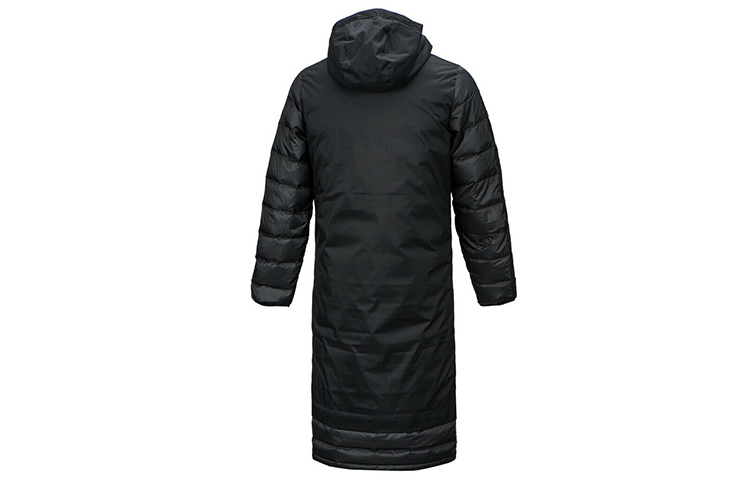 Adidas Winter Black Long Hooded Puffer Jacket for Football Training BQ6590 圖 3
