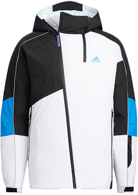 adidas Winter Down Jacket Colorblock Hooded Warm Coat White Winterwear. HC0280 Buy adidas Winter Down Jacket Colorblock Hooded Warm Coat White Winterwear. HC0280