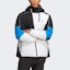Lookbook adidas Winter Down Jacket Colorblock Hooded Warm Coat White Winterwear. HC0280