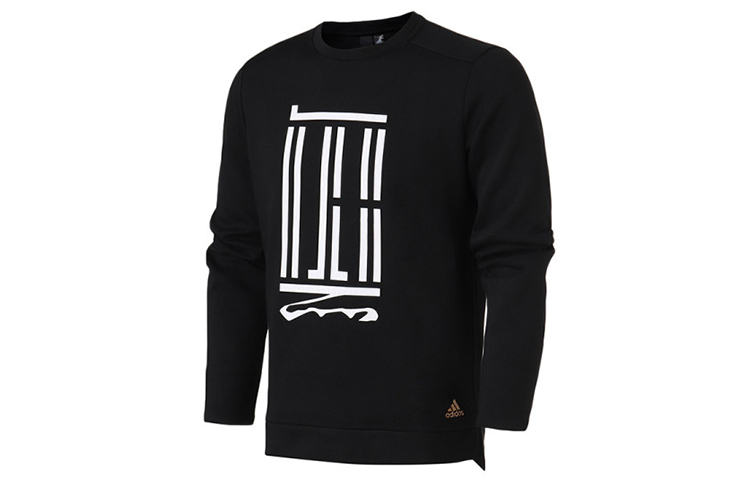 adidas Wj Crew Sroty Graphic Pullover Sweatshirt Black Edition DT2461