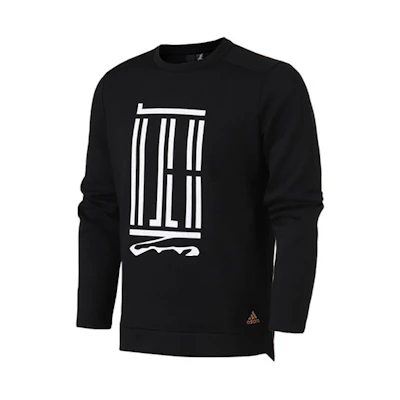 adidas Wj Crew Sroty Graphic Pullover Sweatshirt Black Edition DT2461