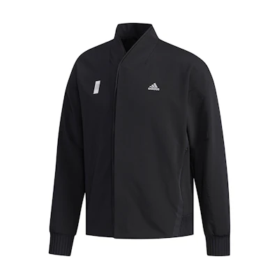 adidas WJ Jacket Warm Logo Printed Casual Sports Windbreaker Black () FJ0192