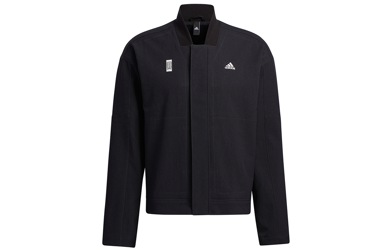 adidas WJ JKT Denim Black Training Jacket Casual Logo风 Style GP0904