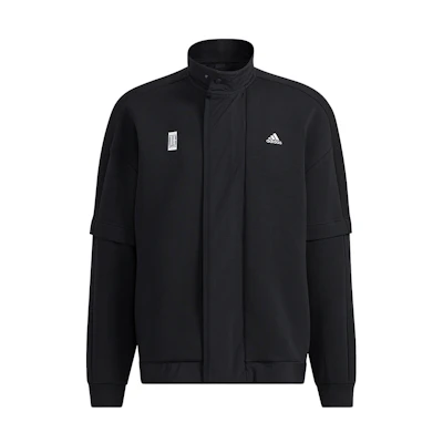 adidas Wj Kn Mid Black Breathable Casual Sport Jacket H39318