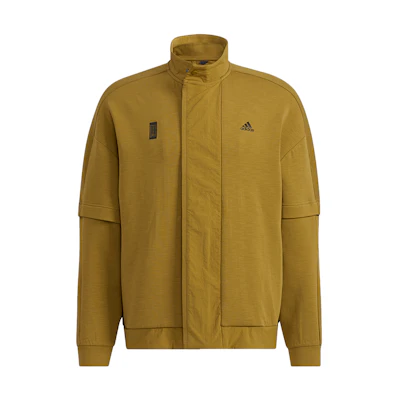 adidas WJ KN Mid Logo Casual Jacket - Tan Yellow H39319