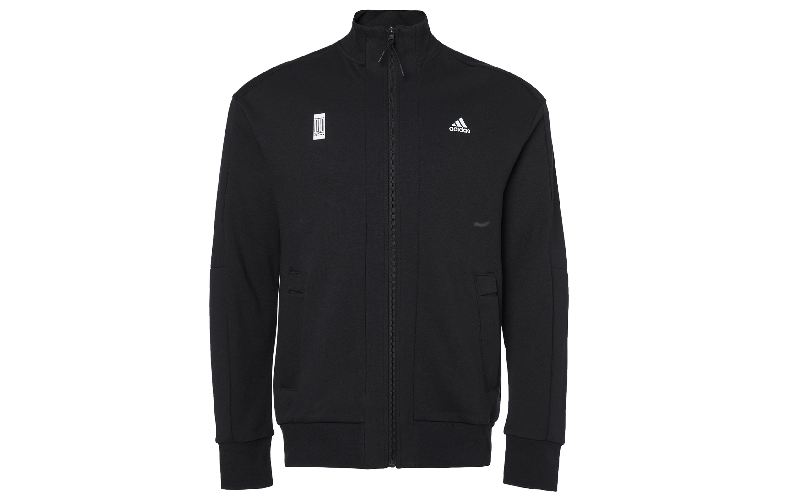 adidas WJ KN Tracktop Black Jacket 武极 Series Sporty Logo Style H39334