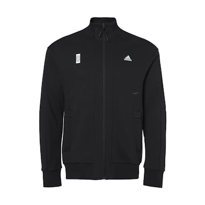 adidas WJ KN Tracktop Black Jacket 武极 Series Sporty Logo Style H39334
